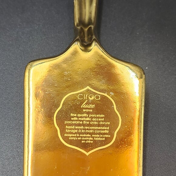 Ciroa Luxe White & Gold Porcelain Cake & Pie Server - Picture 5 of 6